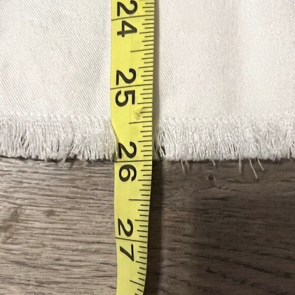 NWT Multiples white frayed edge top with roll short sleeves.  Size med. - Picture 8 of 8